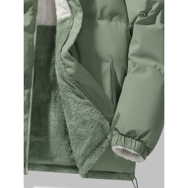 Reversible Chic Plus Size Women's Jacket - Casual Long Sleeve, Zip-Up Outerwear with Pockets for Fall & Winter Reversible Chic Plus Size Women's Jacket - Casual Long Sleeve, Zip-Up Outerwear with Pockets for Fall & Winter