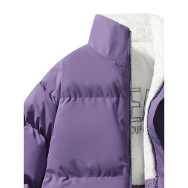 Reversible Chic Plus Size Women's Jacket - Casual Long Sleeve, Zip-Up Outerwear with Pockets for Fall & Winter Reversible Chic Plus Size Women's Jacket - Casual Long Sleeve, Zip-Up Outerwear with Pockets for Fall & Winter