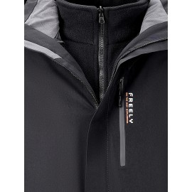 Women's Plus Size Outdoor Sports 3-in-1 Jacket - Hooded Color Block Waterproof Coat For Fall & Winter Women's Plus Size Outdoor Sports 3-in-1 Jacket - Hooded Color Block Waterproof Coat For Fall & Winter