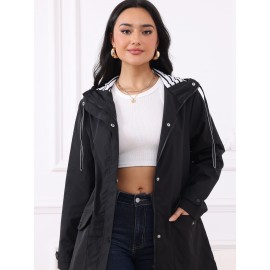 Large Size Women's Windbreaker Jacket, Suitable For Autumn And Winter, Comfortable And Fashionable, Outdoor Sports And Daily Wear