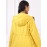 Chic Plus Size Hooded Windbreaker - Casual Solid Color, Drawstring Detail, Machine Washable - Perfect For Spring/Fall