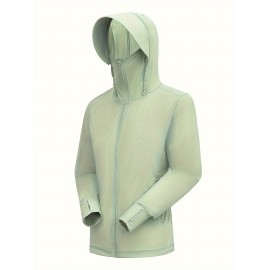 Women's Plus Size Solid Lightweight Hooded Sports Jacket, Spring/Summer, Pockets Women's Plus Size Solid Lightweight Hooded Sports Jacket, Spring/Summer, Pockets