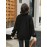 1pc Cozy Plus Size Women'S Casual Sherpa Jacket - Solid Color Polyester Knit Fabric with Slight Stretch, Stand Collar, Long Sleeve Zip-Up Top for Fall/Winter