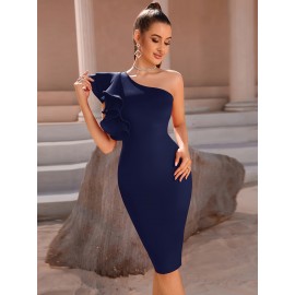 Sophisticated One Shoulder Bodycon Dress - Vibrant Solid Color, Chic Design, Perfect for Formal Occasions, Weddings, and Special Events - Ideal for Ladies, Girls, and Female Fashion Enthusiasts, Womens Clothing Sophisticated One Shoulder Bodycon Dress - Vibrant Solid Color, Chic Design, Perfect for Formal Occasions, Weddings, and Special Events - Ideal for Ladies, Girls, and Female Fashion Enthusiasts, Womens Clothing