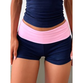 Y2K Style Shorts for Women - Medium Stretch, Hand Washable, Solid Color, All Season Polyester Blend Fabric Y2K Style Shorts for Women - Medium Stretch, Hand Washable, Solid Color, All Season Polyester Blend Fabric