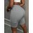Solid Color High Waist Shorts, Casual Skinny Fit Shorts For Spring & Summer, Women's Clothing