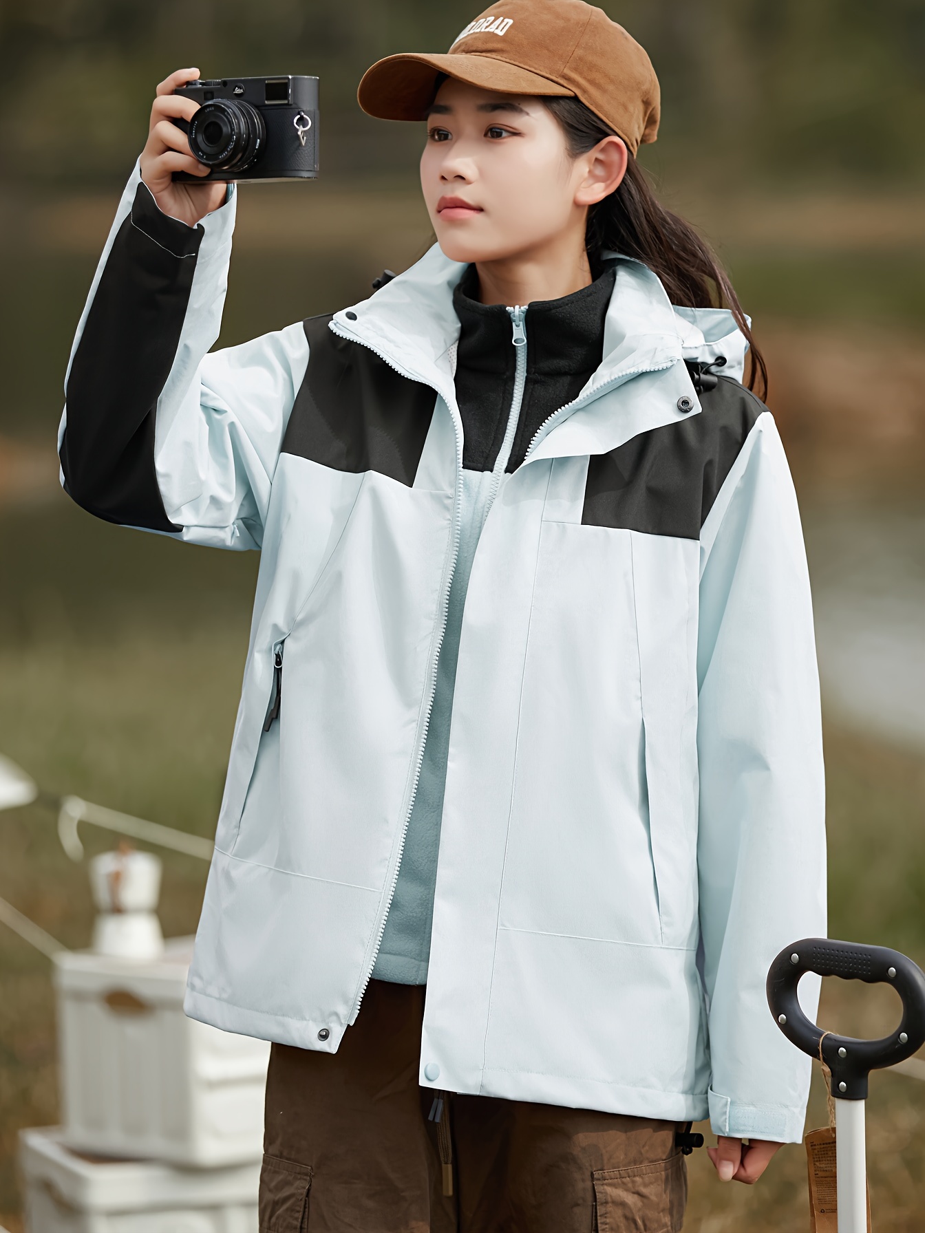 womens 3 in 1 winter outdoor jacket set waterproof   warm with detachable fleece liner hooded for hiking travel details 8